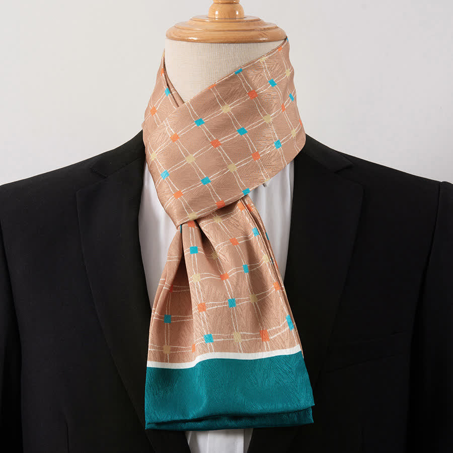 Écharpe Ascot fine pour homme, aspect soie, idéale pour les affaires. - Style n° 8 - image 8