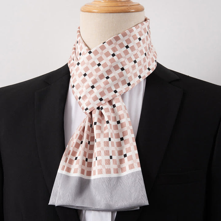 Écharpe Ascot fine pour homme, aspect soie, idéale pour les affaires. - Style n° 12 - image 12