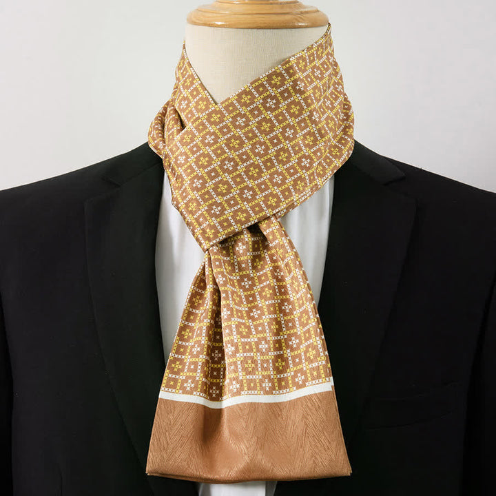 Écharpe Ascot fine pour homme, aspect soie, idéale pour les affaires. - Style n° 20 - image 20