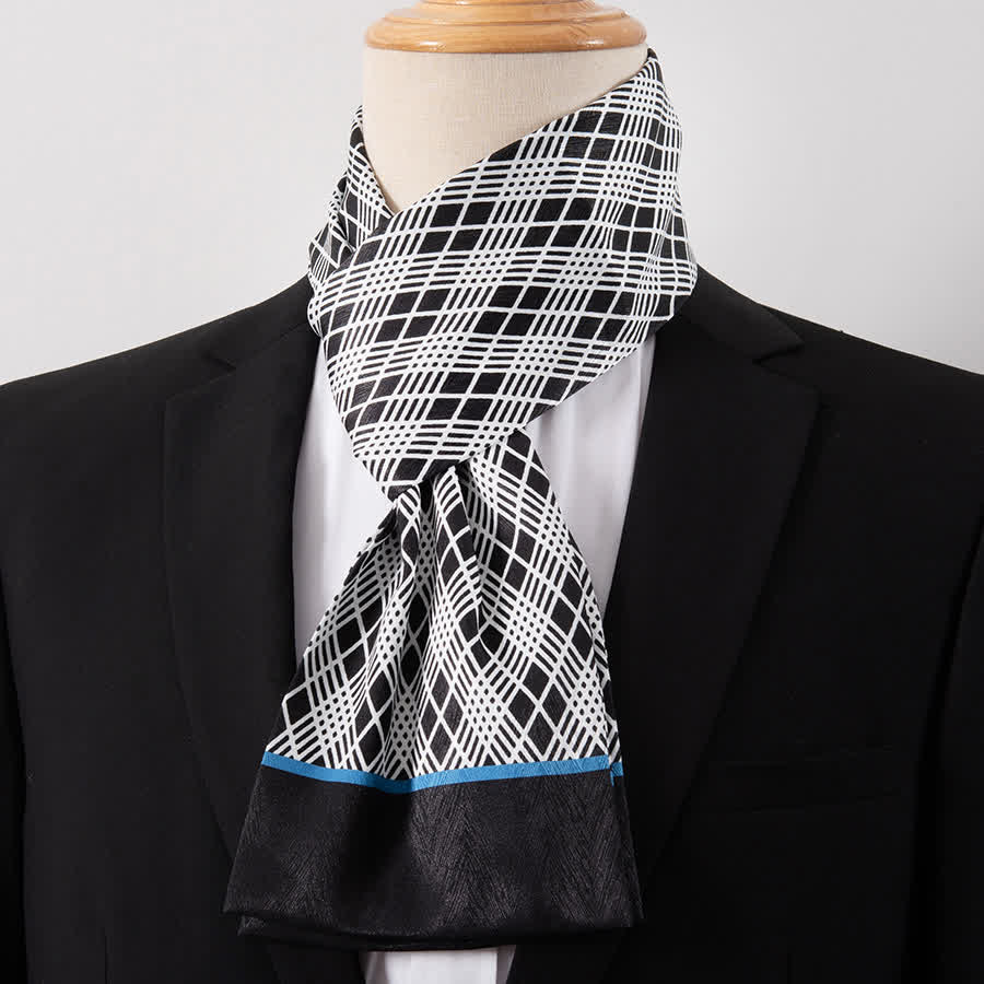 Écharpe Ascot fine pour homme, aspect soie, idéale pour les affaires. - Style n° 31 - image 31