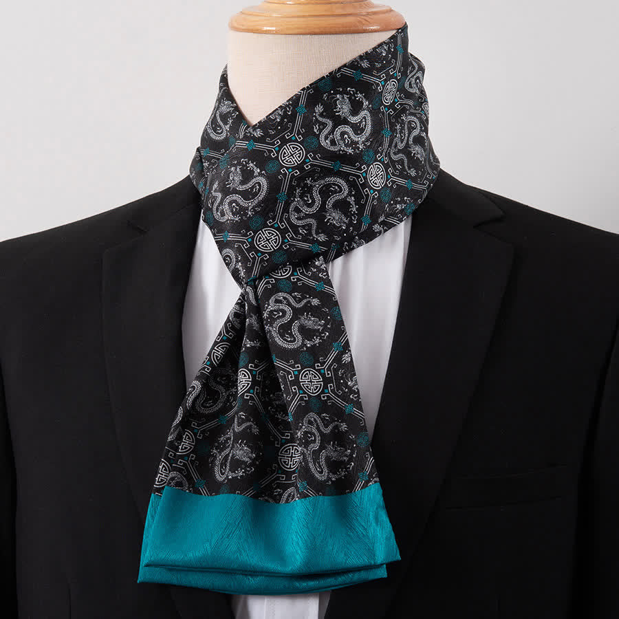 Écharpe Ascot fine pour homme, aspect soie, idéale pour les affaires. - Style n° 3 - image 3