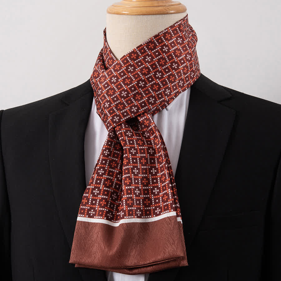Écharpe Ascot fine pour homme, aspect soie, idéale pour les affaires. - Style n° 21 - image 21
