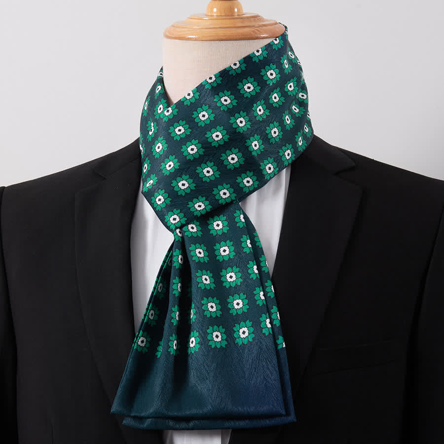 Écharpe Ascot fine pour homme, aspect soie, idéale pour les affaires. - Style n° 29 - image 29