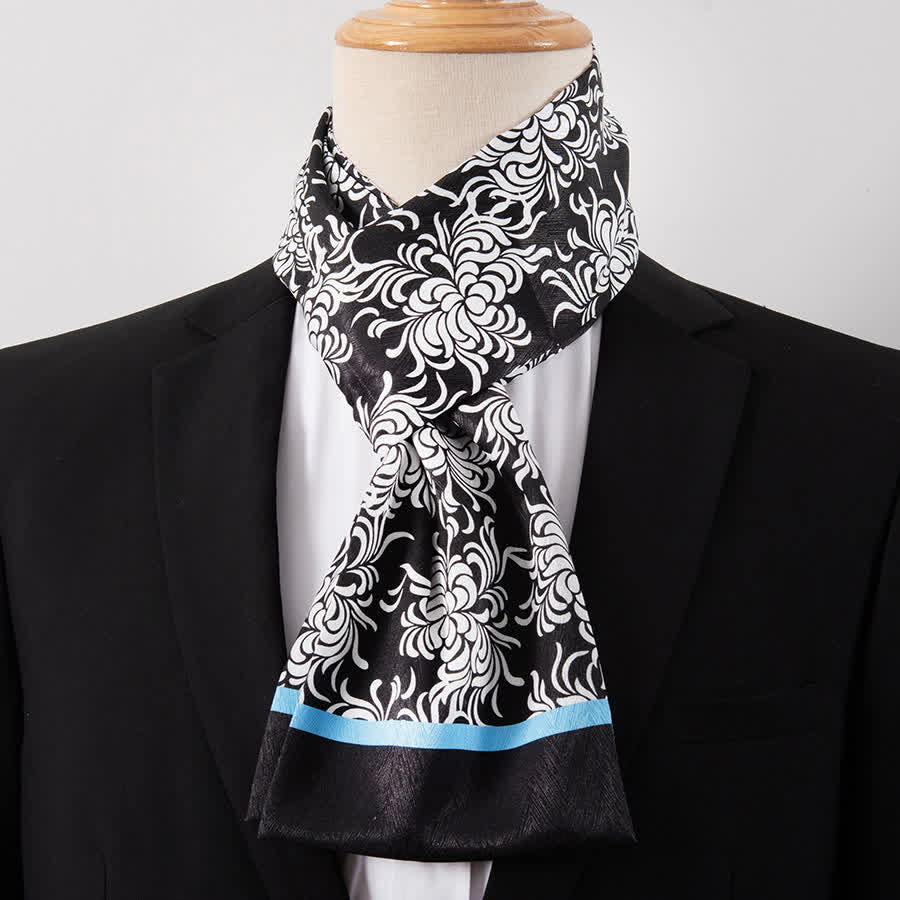 Écharpe Ascot fine pour homme, aspect soie, idéale pour les affaires. - Style n° 32 - image 32