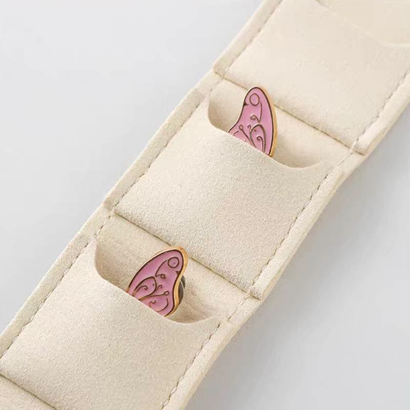 Boîte à bijoux de voyage pliable et portable à 4 compartiments - image 1