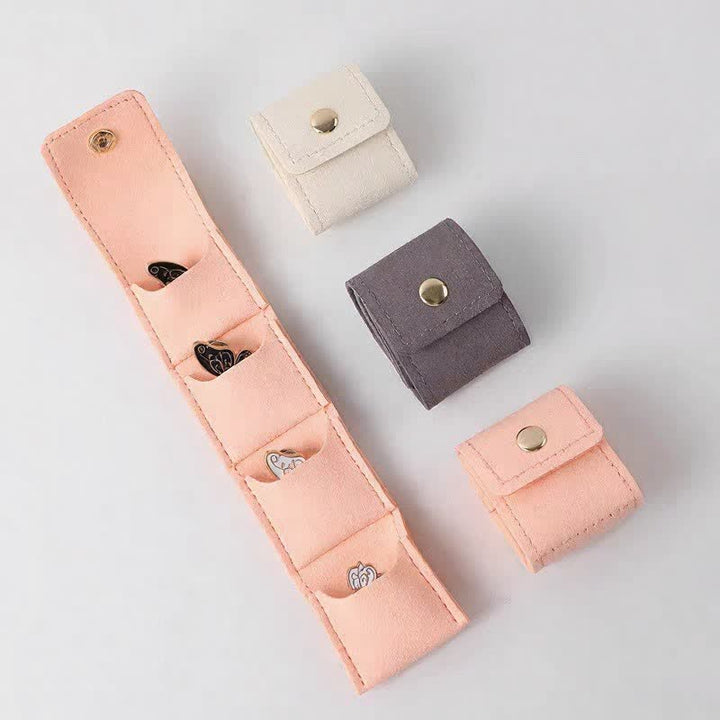 Boîte à bijoux de voyage pliable et portable à 4 compartiments - image 0
