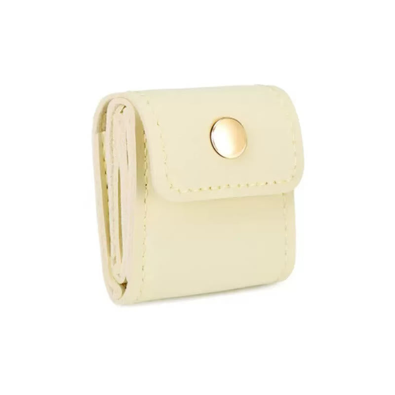Boîte à bijoux de voyage pliable et portable à 4 compartiments - Cuir PU ivoire - image 12