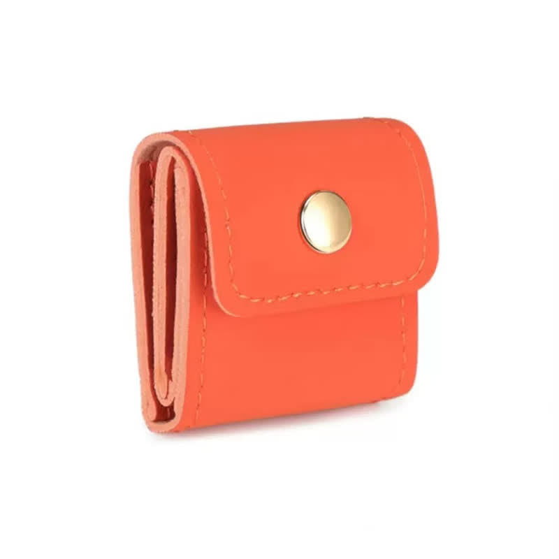 Boîte à bijoux de voyage pliable et portable à 4 compartiments - Cuir PU orange - image 10