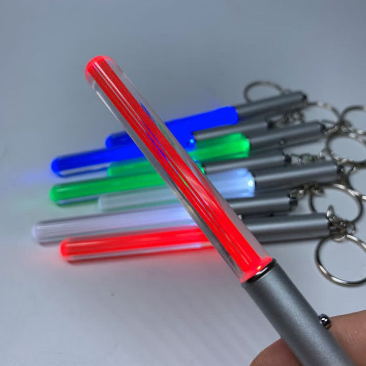 Porte-clés sabre laser miniature lumineux LED, une nouveauté ! - Rouge - image 1