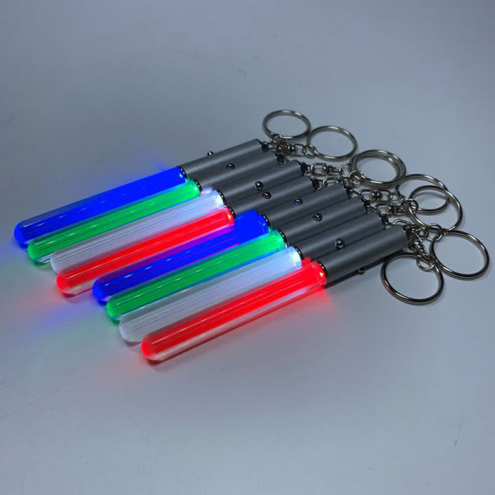 Porte-clés sabre laser miniature lumineux LED, une nouveauté ! - Blanc - image 2