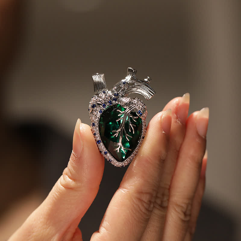 Mon Cœur Battant - Broche en Cristal en Forme de Cœur Anatomique - image 6