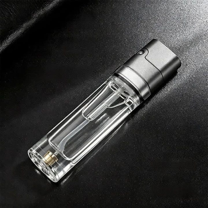 Briquet à pétrole vintage fin et transparent rechargeable - image 4