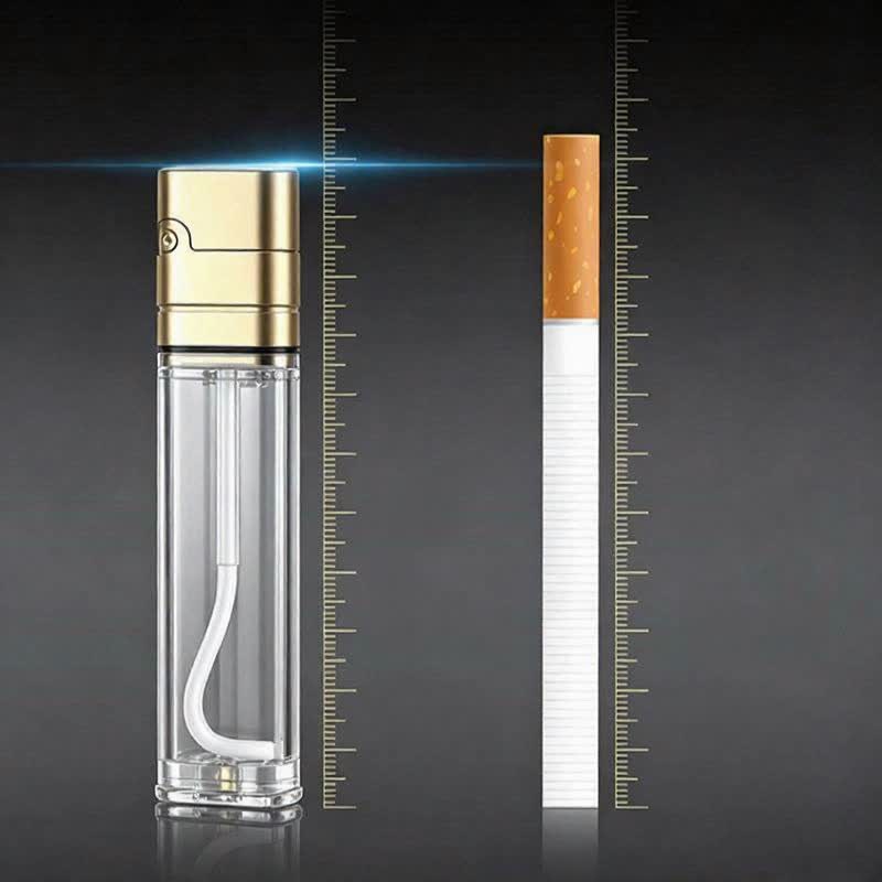 Briquet à pétrole vintage fin et transparent rechargeable - image 2