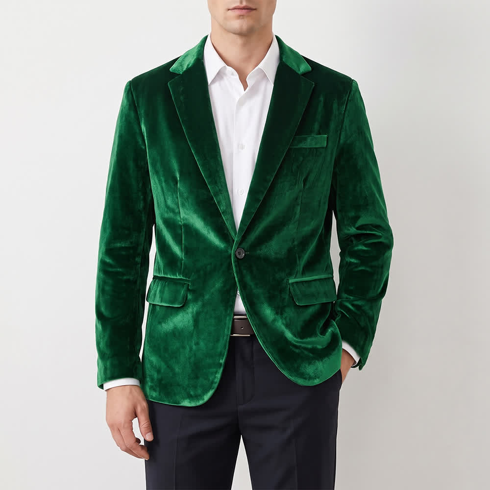 Costume de cérémonie en velours pour homme, style gentleman, idéal pour un mariage ou un bal de promo. - image 1