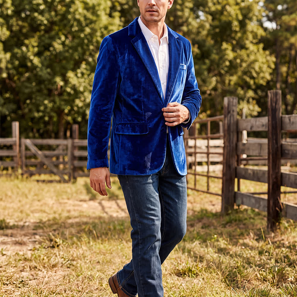 Costume de cérémonie en velours pour homme, style gentleman, idéal pour un mariage ou un bal de promo. - image 4