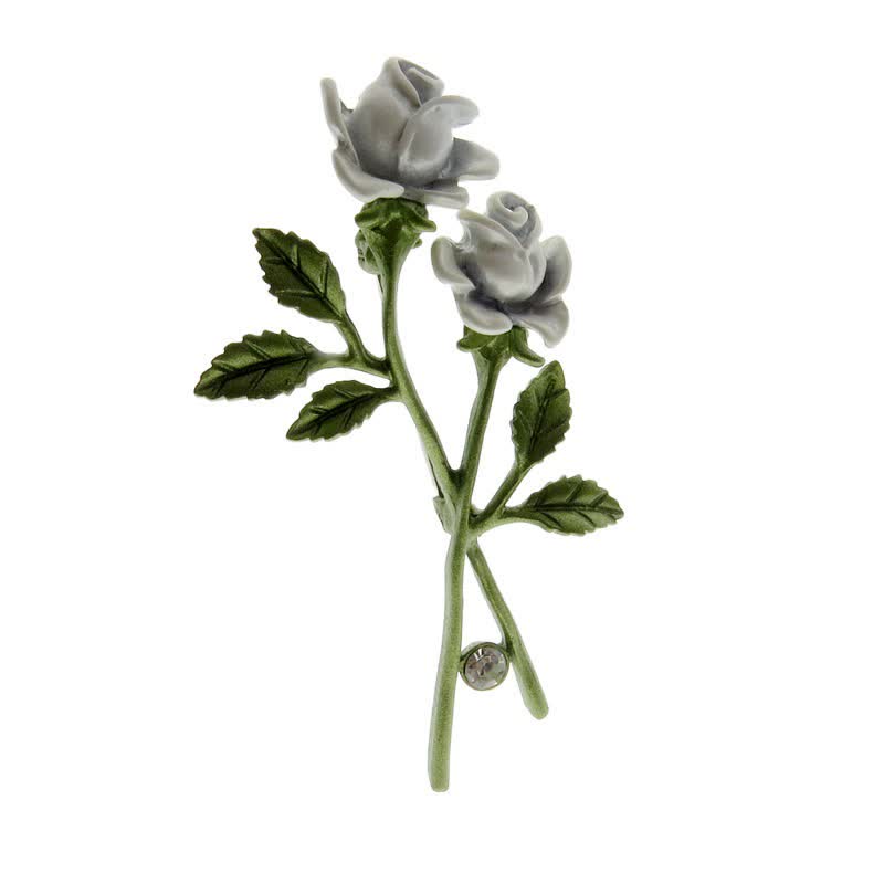 Broche botanique pour jardin féerique « Le langage des fleurs » - Rose double - image 13