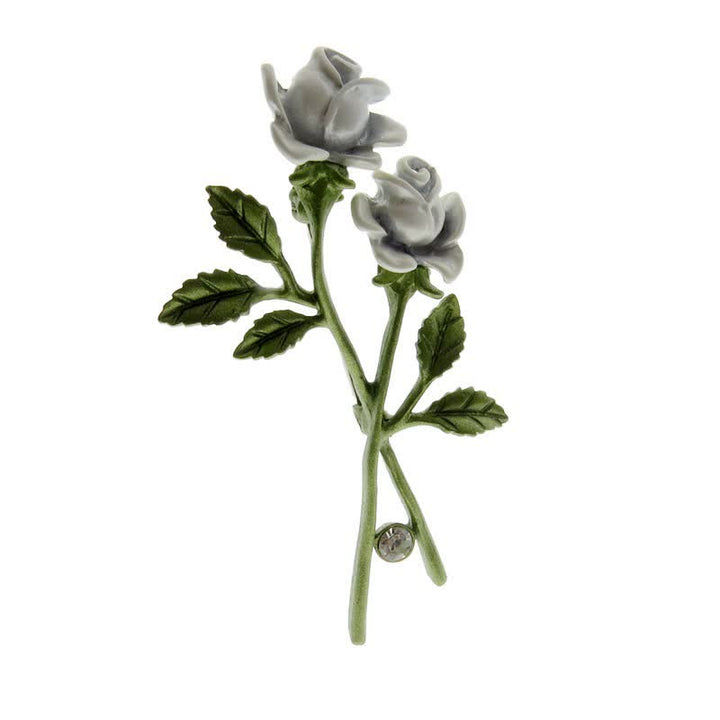 Broche botanique pour jardin féerique « Le langage des fleurs » - Rose double - image 13