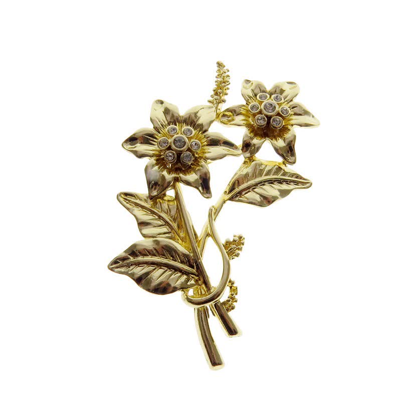 Broche botanique pour jardin féerique « Le langage des fleurs » - Rose dorée - image 18