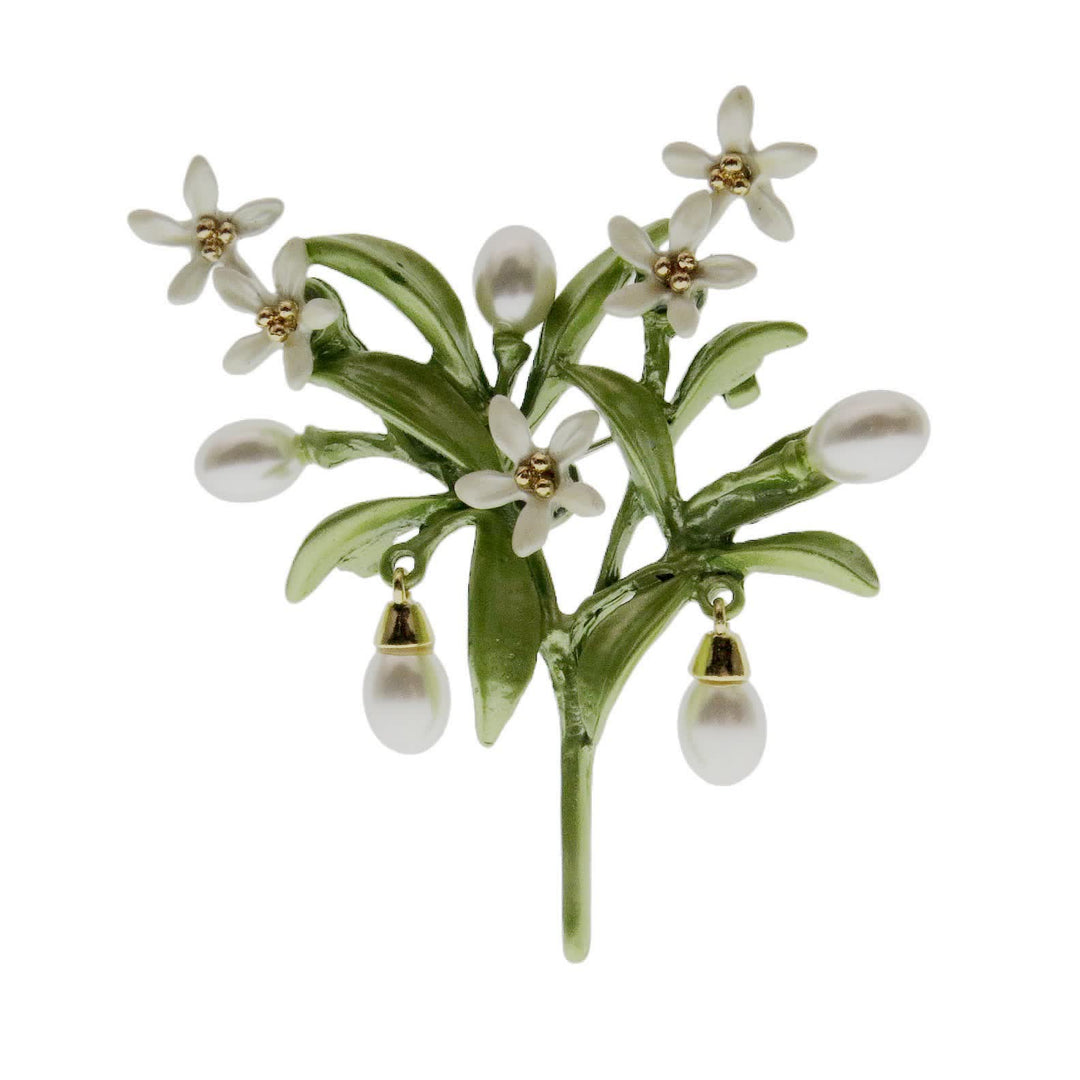 Broche botanique pour jardin féerique « Le langage des fleurs » - Citron et petite perle - image 9