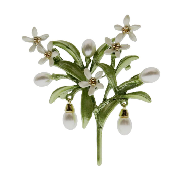 Broche botanique pour jardin féerique « Le langage des fleurs » - Citron et petite perle - image 9