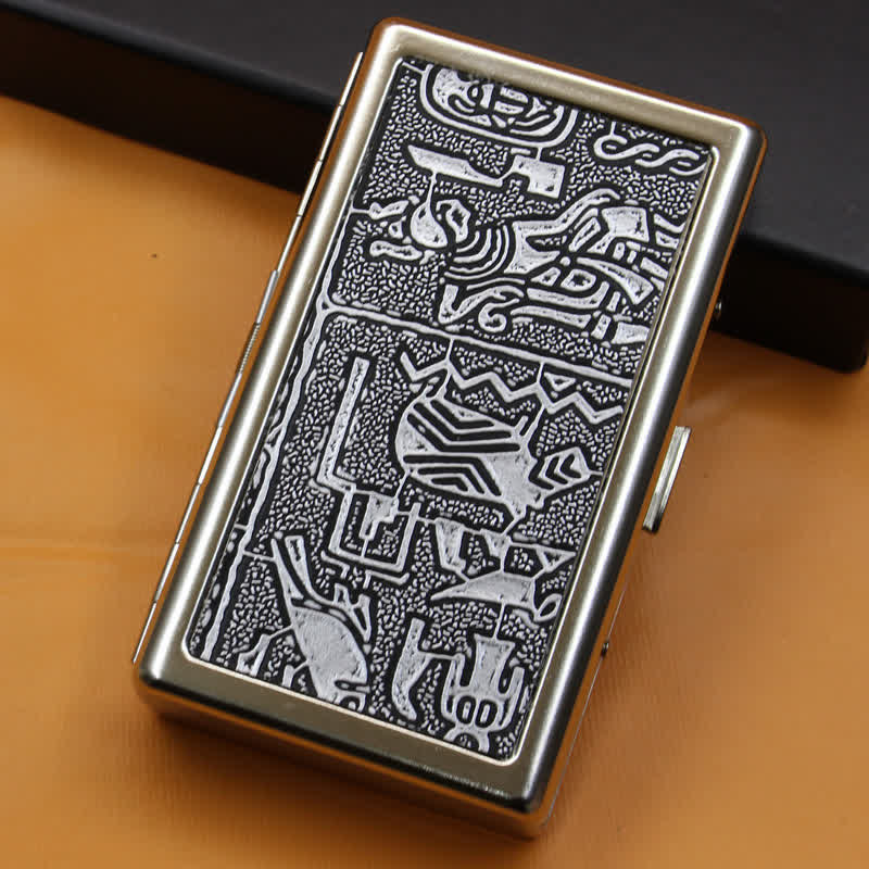 Étui à cigarettes rigide portable gravé Heritage - Argent Égypte - image 8
