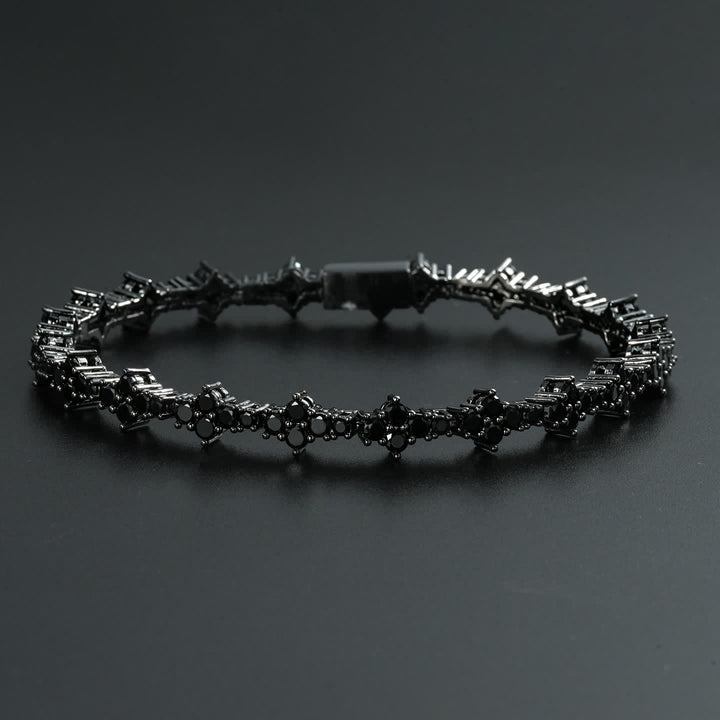 Bracelet à maillons en zircon cubique Starlight avec motif trèfle - image 2