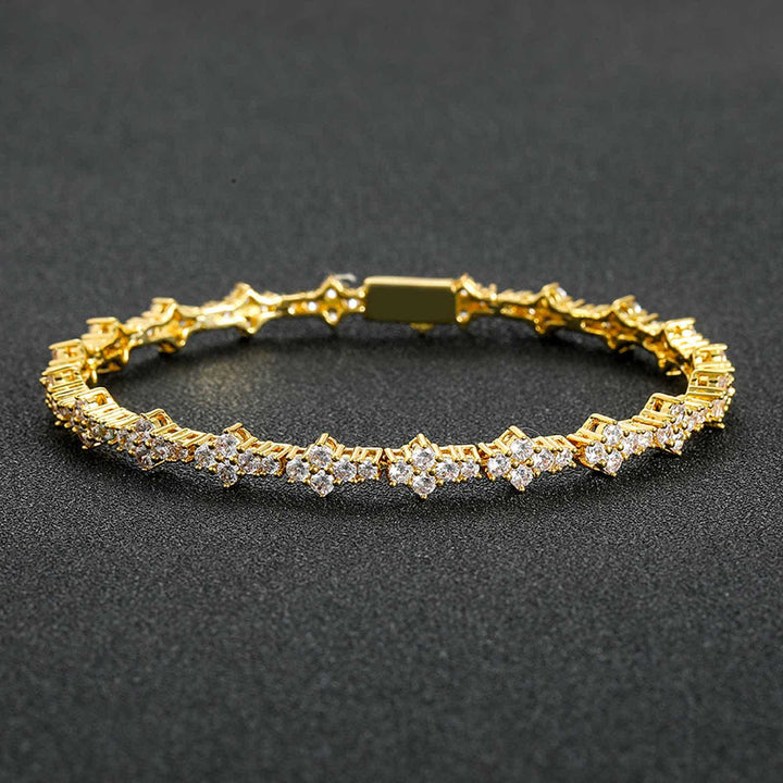 Bracelet à maillons en zircon cubique Starlight avec motif trèfle - image 6