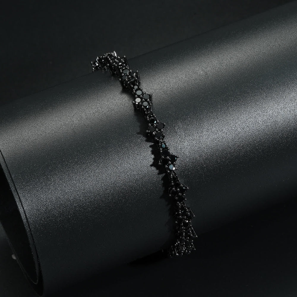 Bracelet à maillons en zircon cubique Starlight avec motif trèfle - image 1