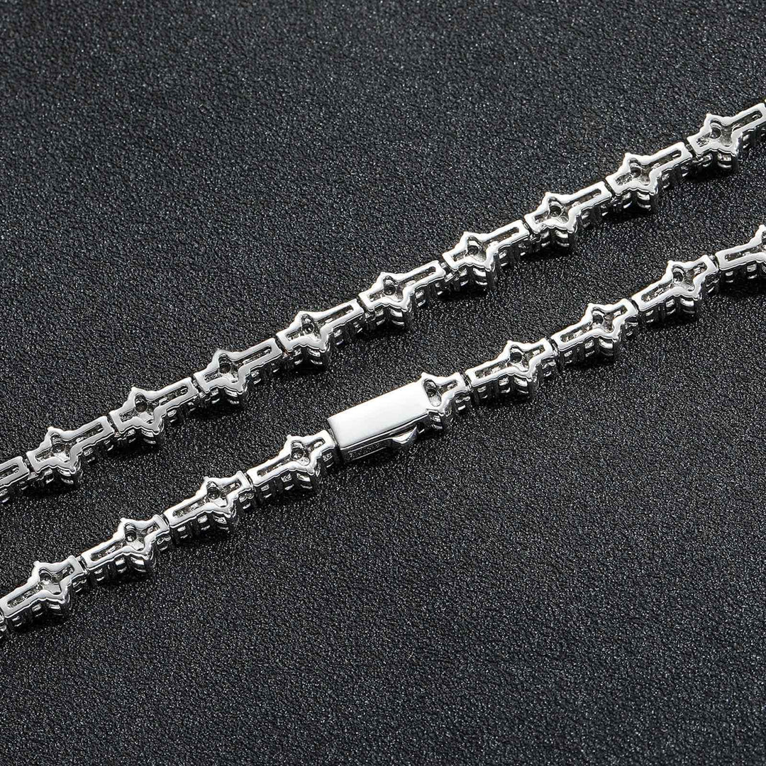 Bracelet à maillons en zircon cubique Starlight avec motif trèfle - image 11