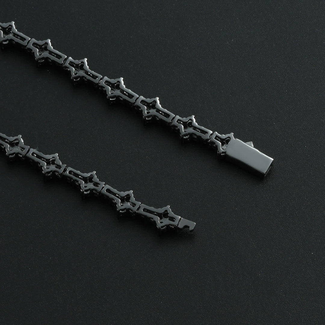 Bracelet à maillons en zircon cubique Starlight avec motif trèfle - image 3