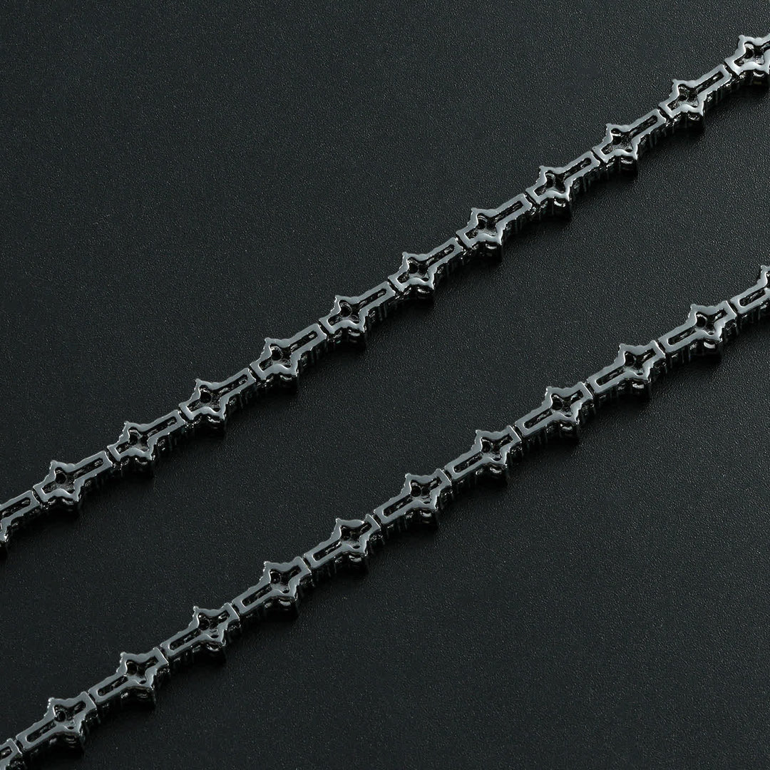 Bracelet à maillons en zircon cubique Starlight avec motif trèfle - image 4