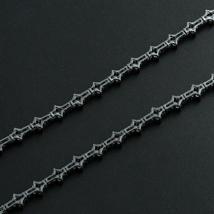 Bracelet à maillons en zircon cubique Starlight avec motif trèfle - image 4