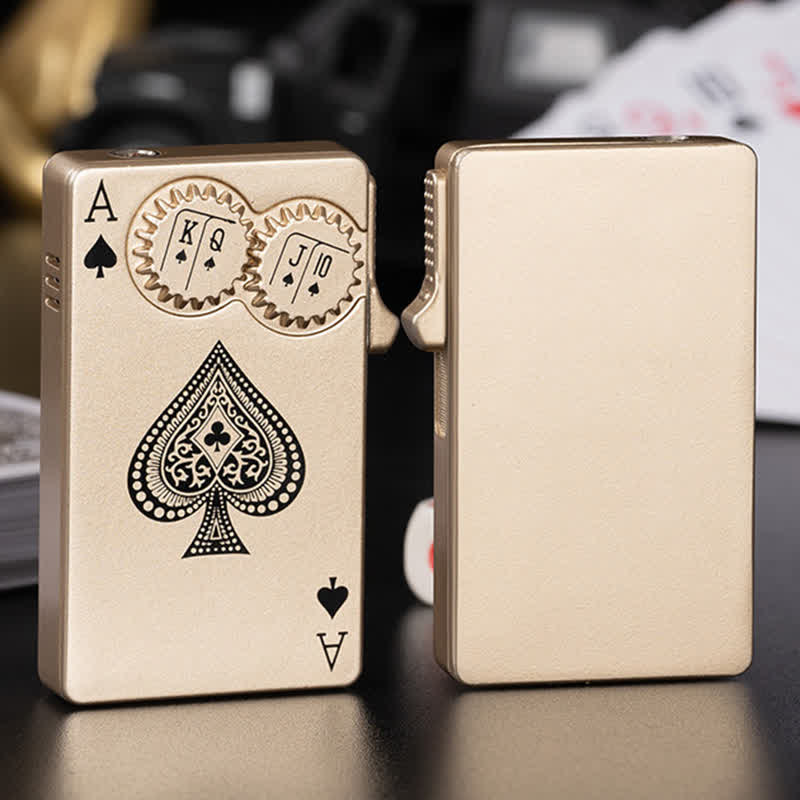 Briquet à butane Ace Of Spades avec roulettes fidget spinner - Or - image 6