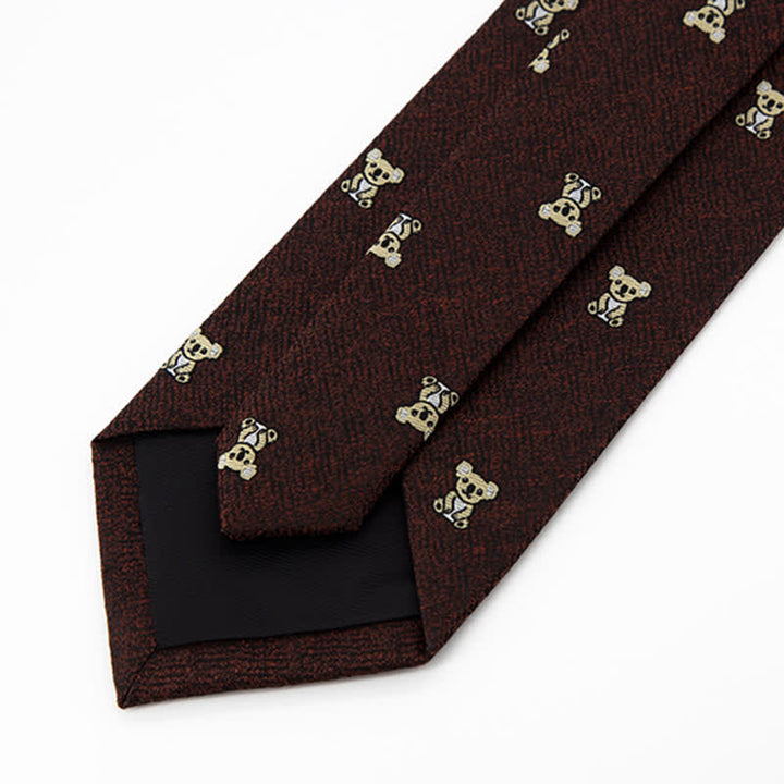 Cravate Koala Jaune Café Foncé pour Homme