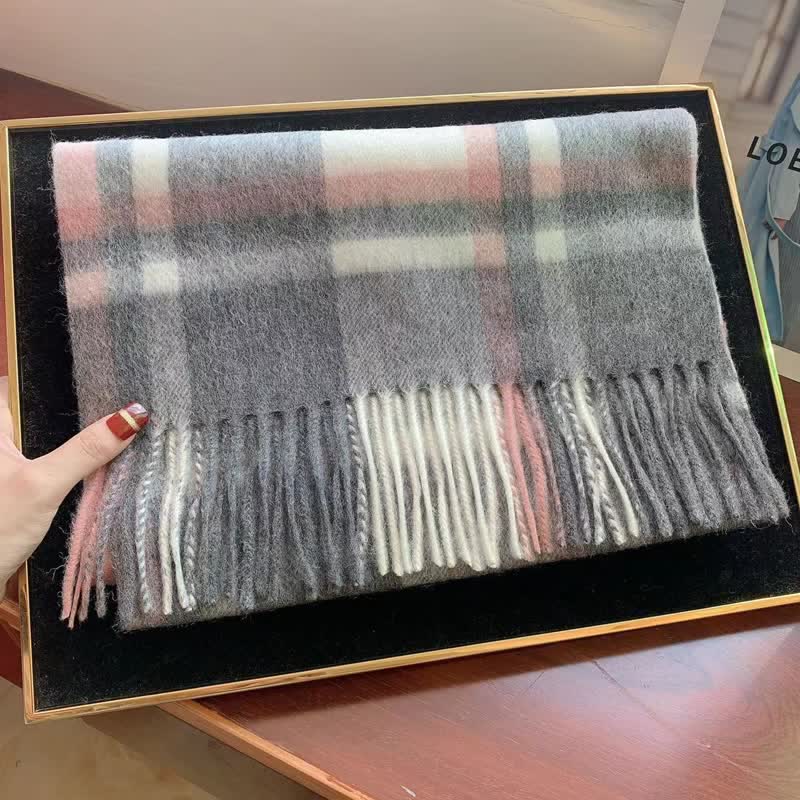 Écharpe unisexe Lamb Edinburgh à carreaux, grande et chaude - image 35