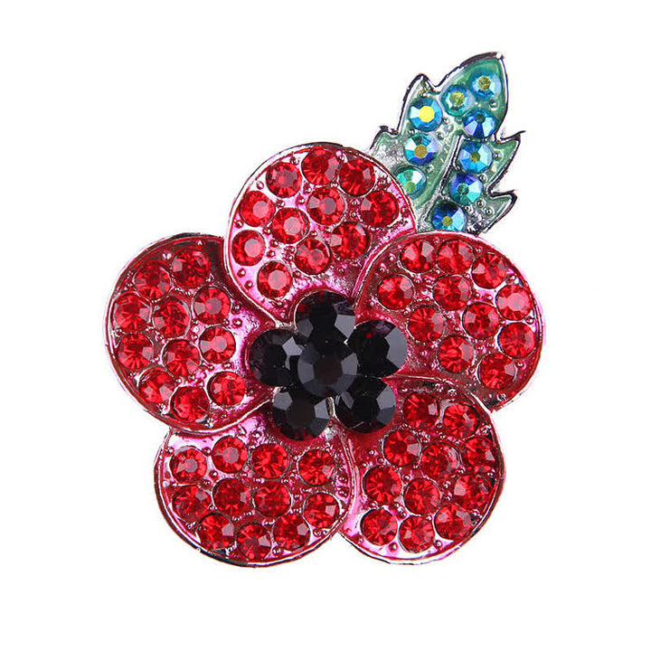 Broche coquelicot rouge splendide pour femme