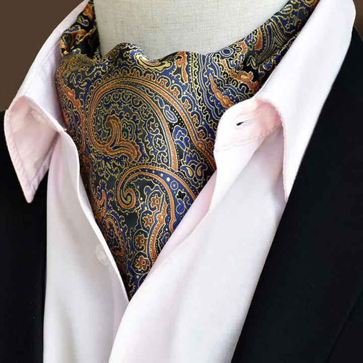 Cravate à imprimé cachemire et motif floral pour homme Goldenrod Leisure Prom