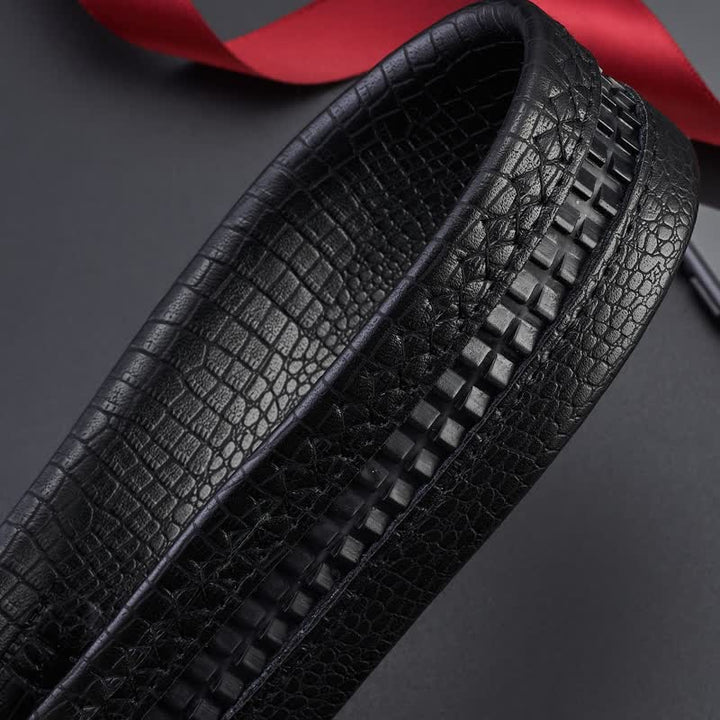 Ceinture en cuir à boucle tête de léopard motif serpent pour homme