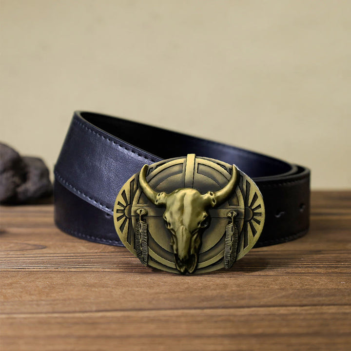 Ceinture en cuir à boucle DIY pour homme