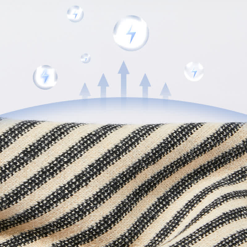 Écharpe en pure laine à rayures contrastées pour homme