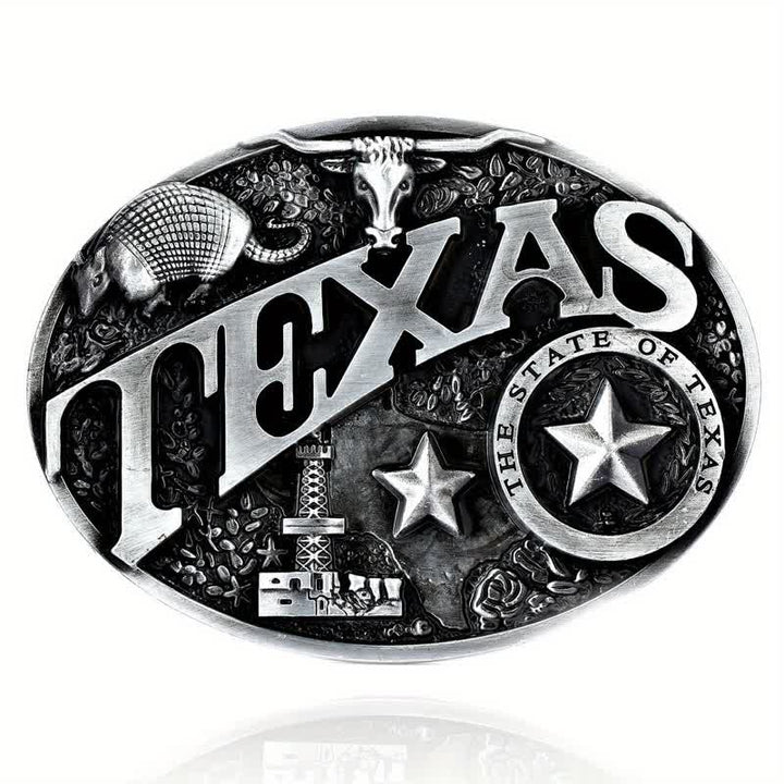 Ceinture en cuir à boucle Texas State Heritage Attitude pour homme