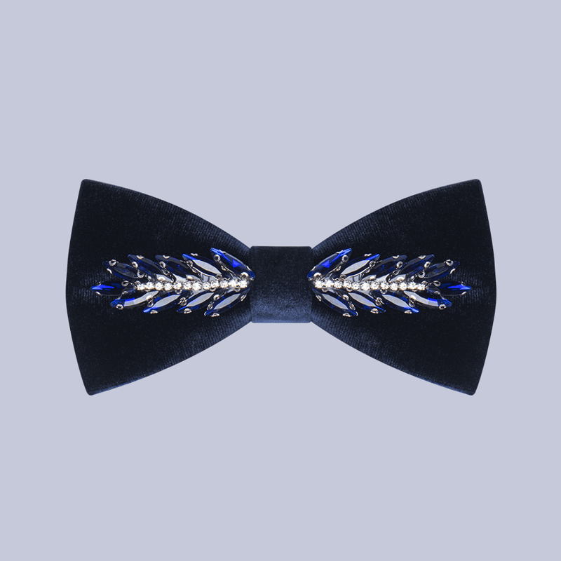 Nœud papillon en velours cristal pour homme