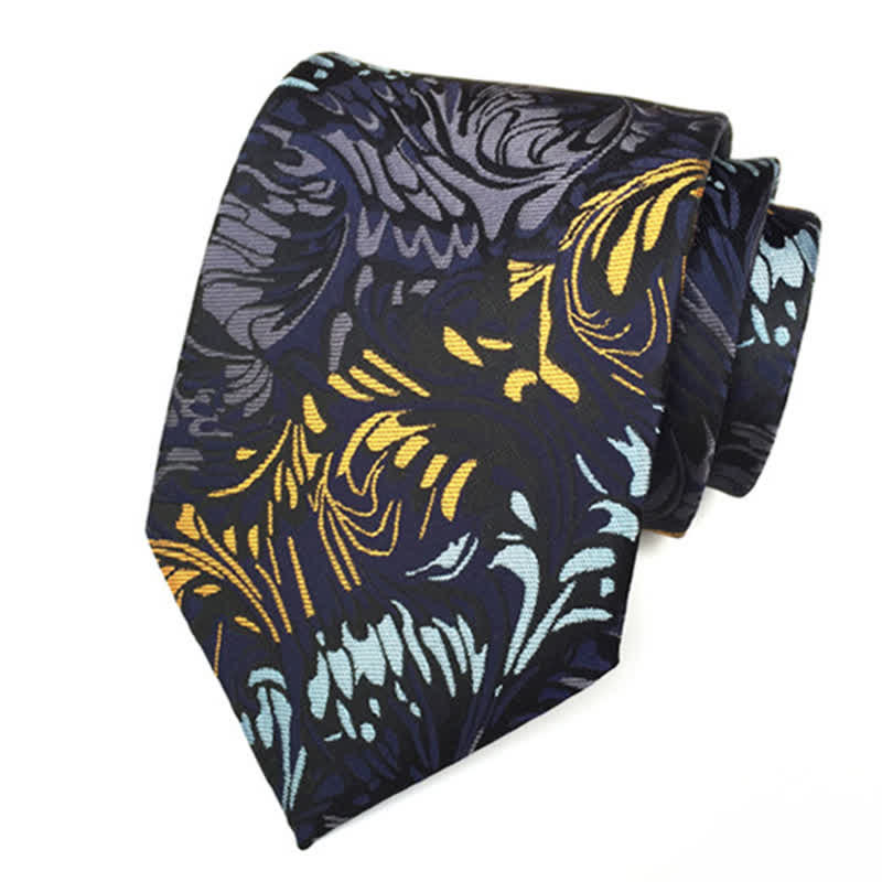 Cravate fantaisie à rayures et motifs cachemire pour homme