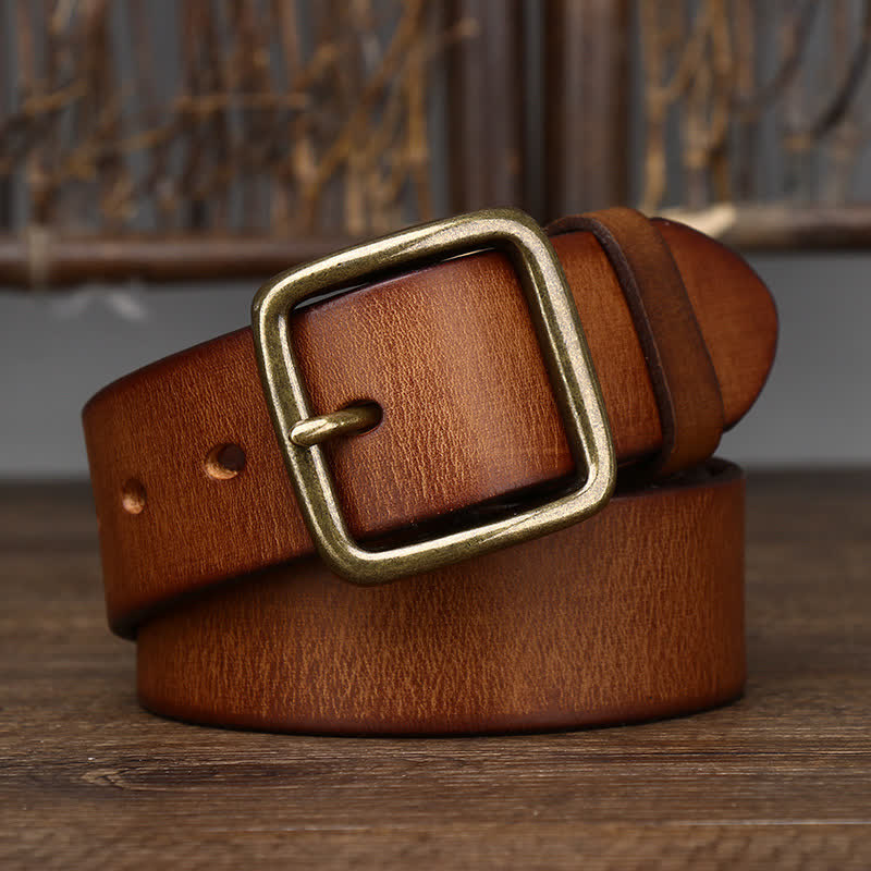 Veste décontractée pour homme avec ceinture en cuir de vache souple