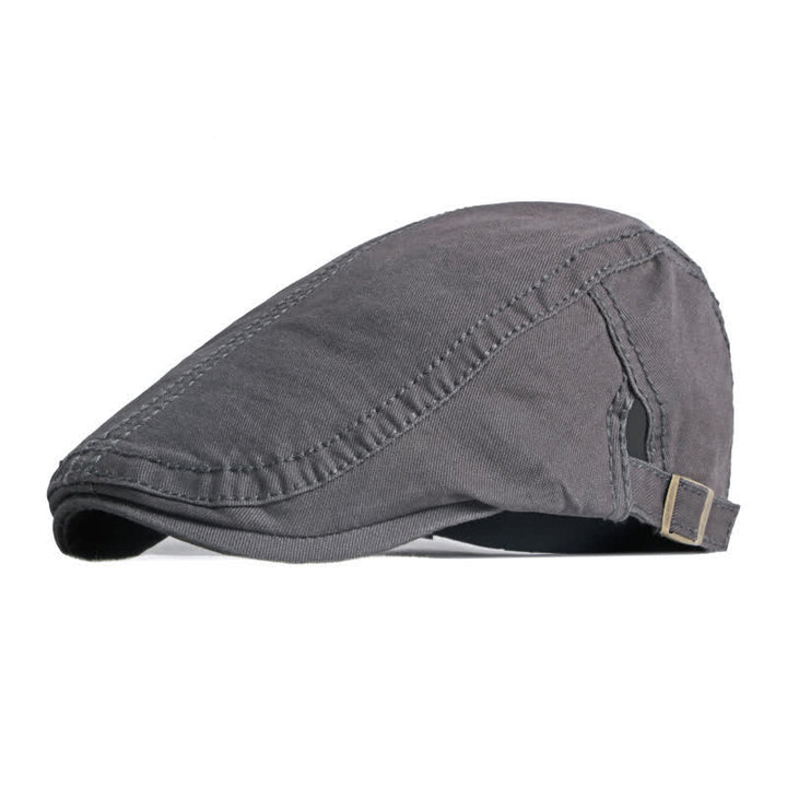 Casquette plate béret en coton de peintre rétro - Gris - Réglable (environ 21 5/8"-23 5/8") - image 11