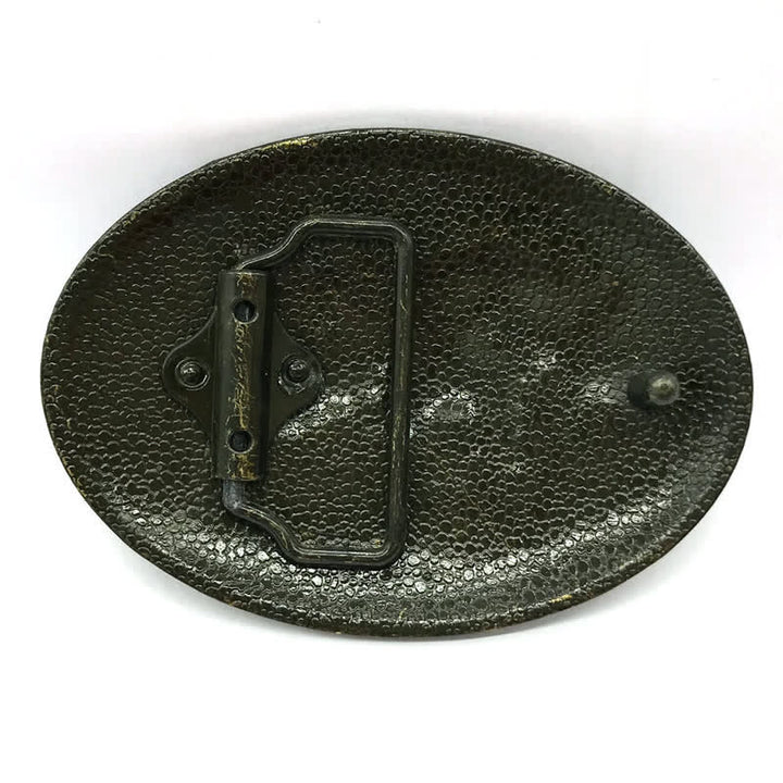 Ceinture en cuir à boucle pour homme avec motif de cheval de cow-boy