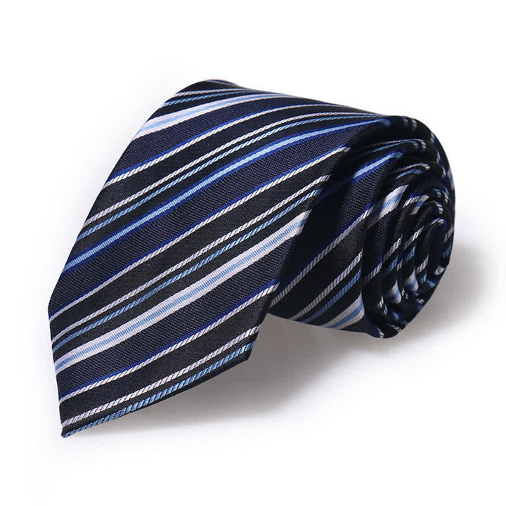 Cravate rayée pour hommes Academy Business - Bleu - image 2
