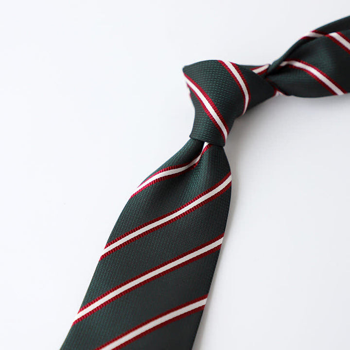 Cravate verte pour homme, motif printemps tranquille