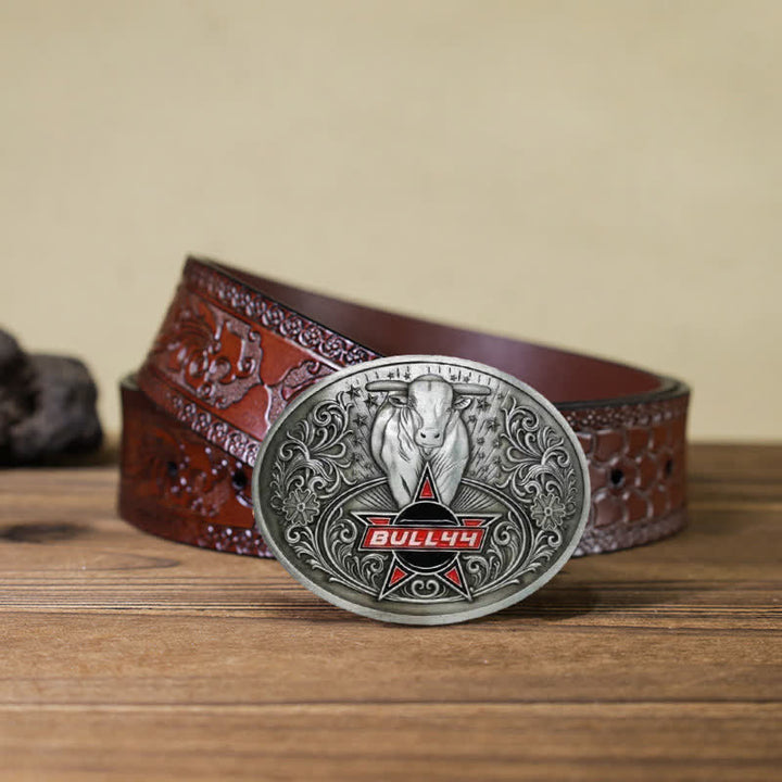 Ceinture en cuir avec boucle porte-bière créative Raging Bull pour homme