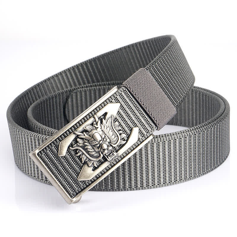Ceinture en nylon pour homme avec lettre Z et dragon puissant